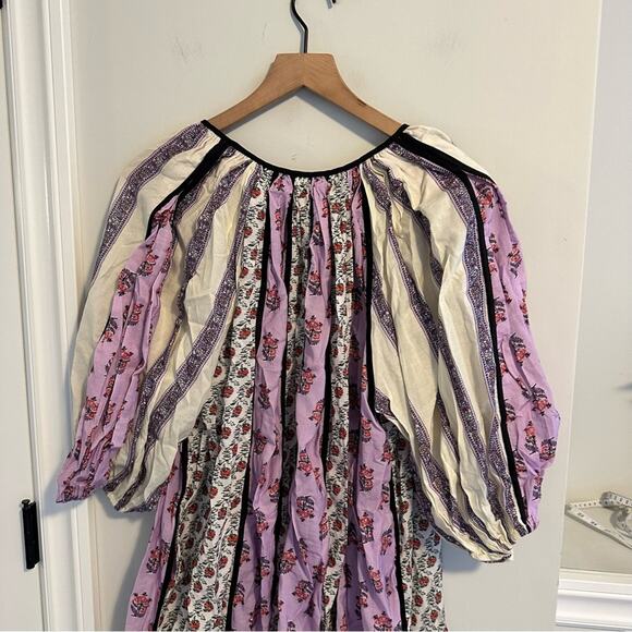 NWT Rhode Purple Floral Long Sleeve Mini Dress XS - Picture 5 of 14